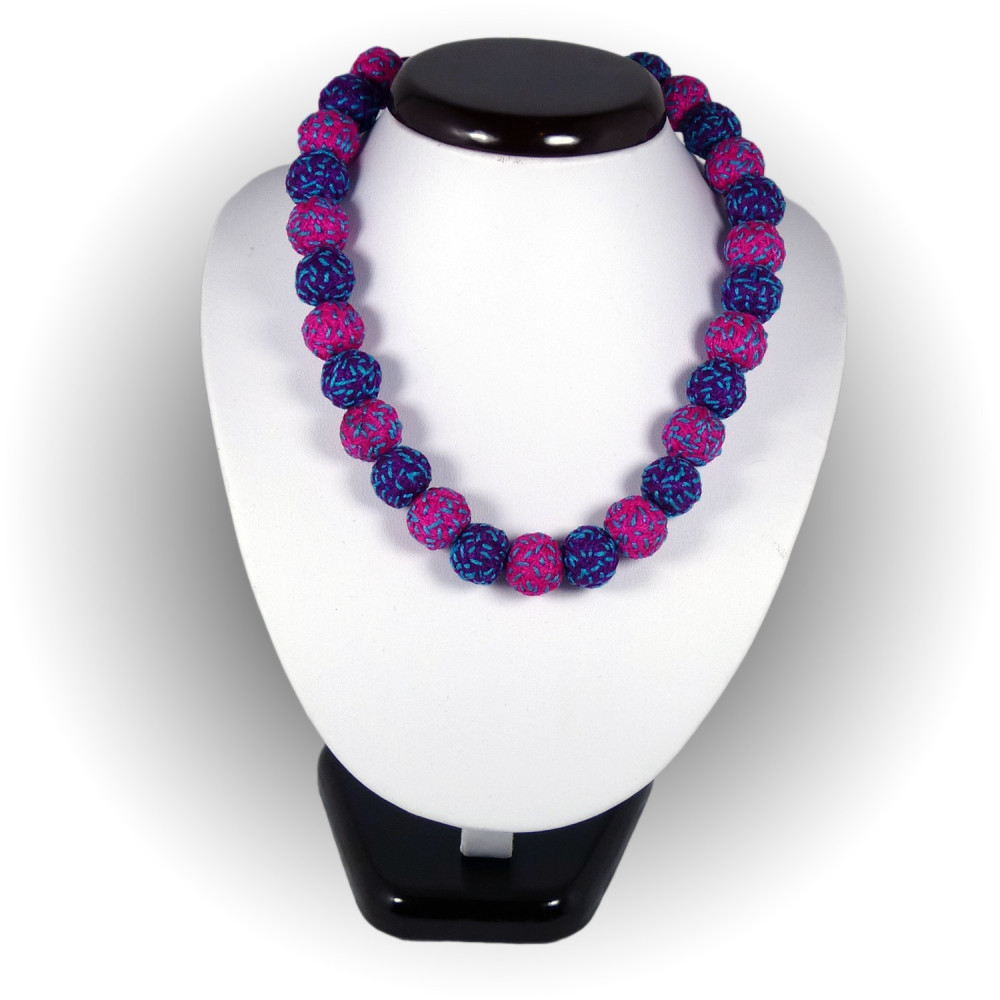 Collier modèle Energia Inca couleur fuschia