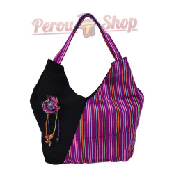 Sac à main en tissu péruvien couleur violet
