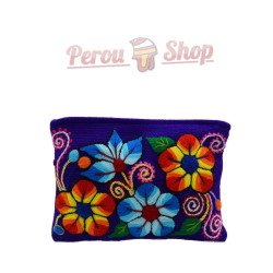 Trousse maquillage originale modéle fleurs andines