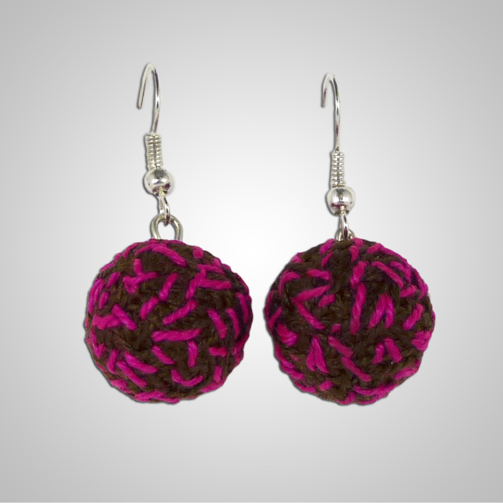 Boucles d'oreilles modèle Energia Inca couleur marron