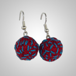 Boucles d'oreilles modèle Energia Inca couleur rouge