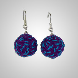 Boucles d'oreilles modèle Energia Inca couleur violet