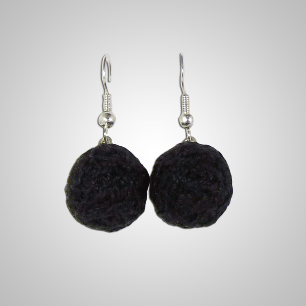Boucles d'oreilles modèle Alegria Andine couleur noire
