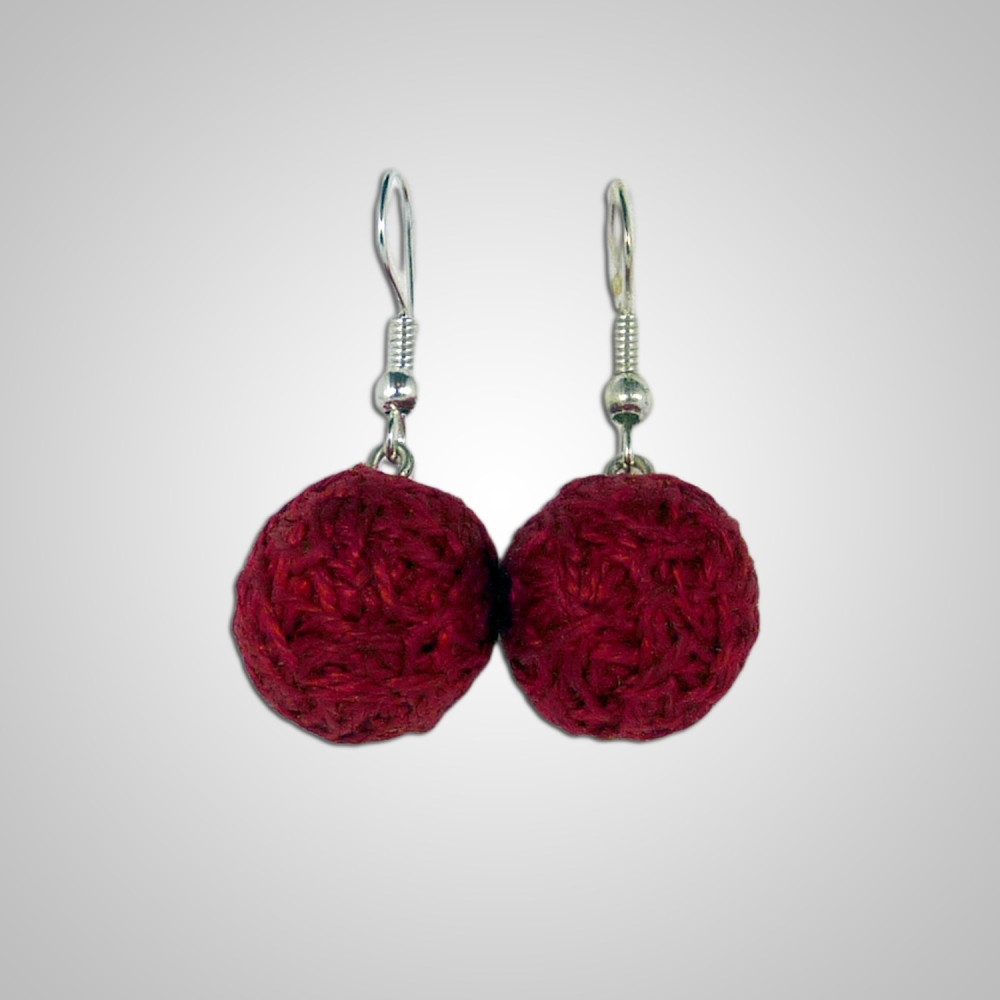Boucles d'oreilles modèle Alegria Andine couleur rouge