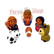 Crèche péruvienne en argile, émotion des Andes