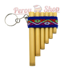 Porte-clé original flute de pan beige