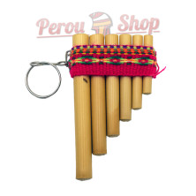 Porte-clé original flute de pan beige