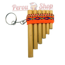 Porte-clé original flute de pan beige