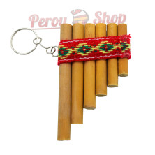 Porte-clé original flute de pan beige