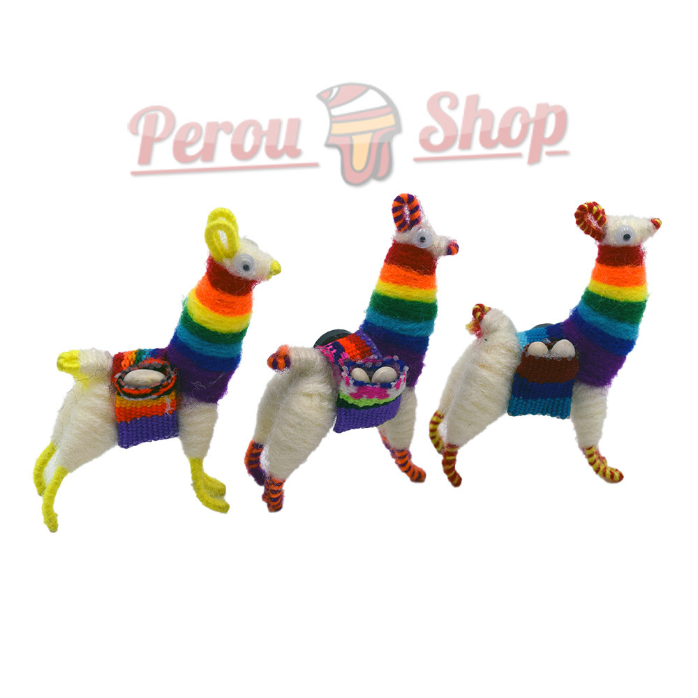 Magnet frigo aux lamas multicolores