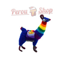 Magnet frigo aux lamas multicolores