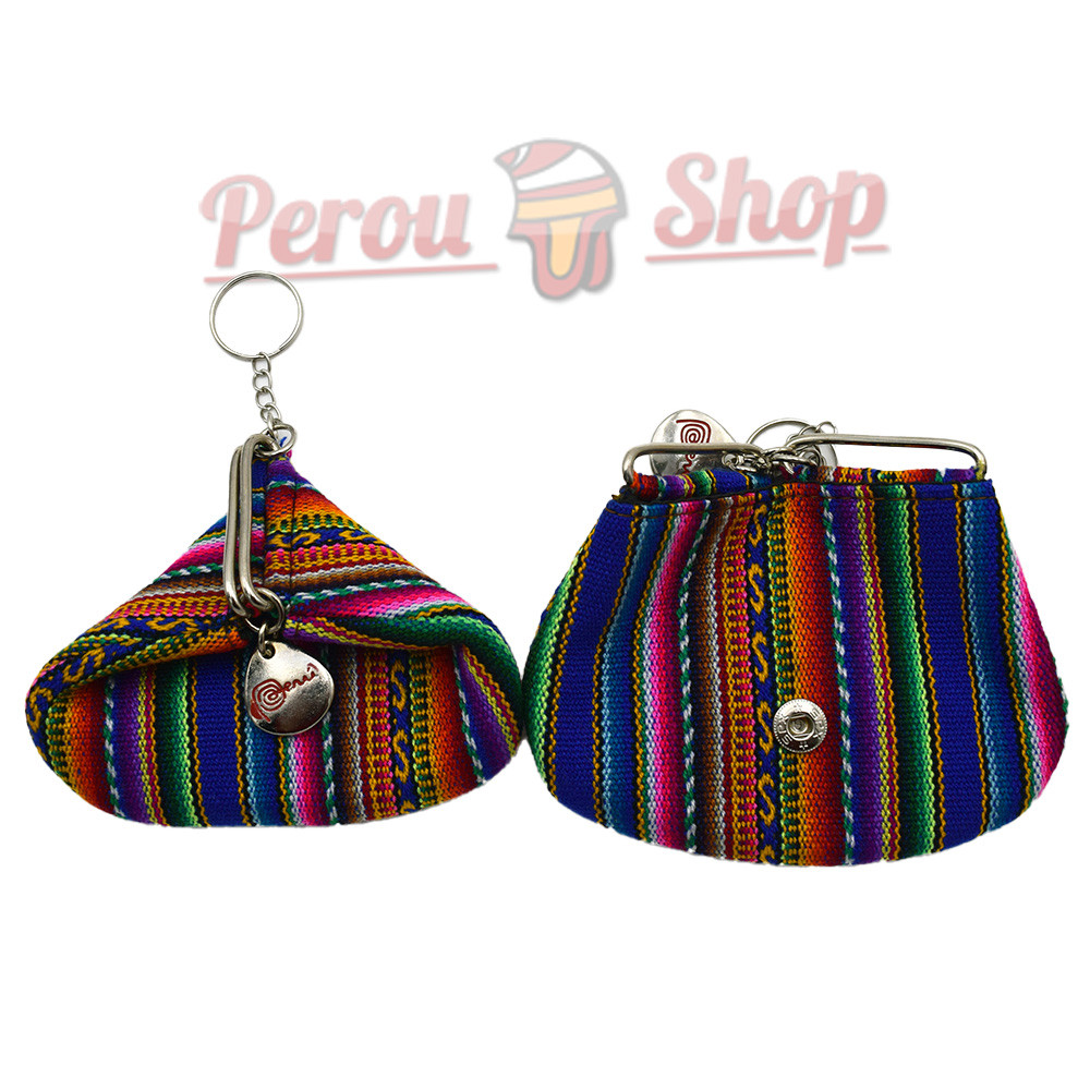 Porte-clés porte-monnaie en tissu péruvien