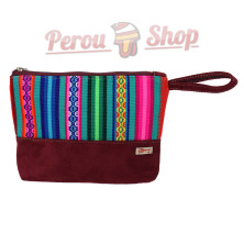 Trousse de maquillage élégante en tissu péruvien