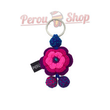 Porte-clés fleur au crochet...