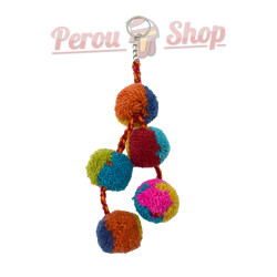 Porte-clé à pompons