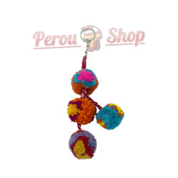 Porte-clé à pompons