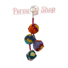 Porte-clé à pompons