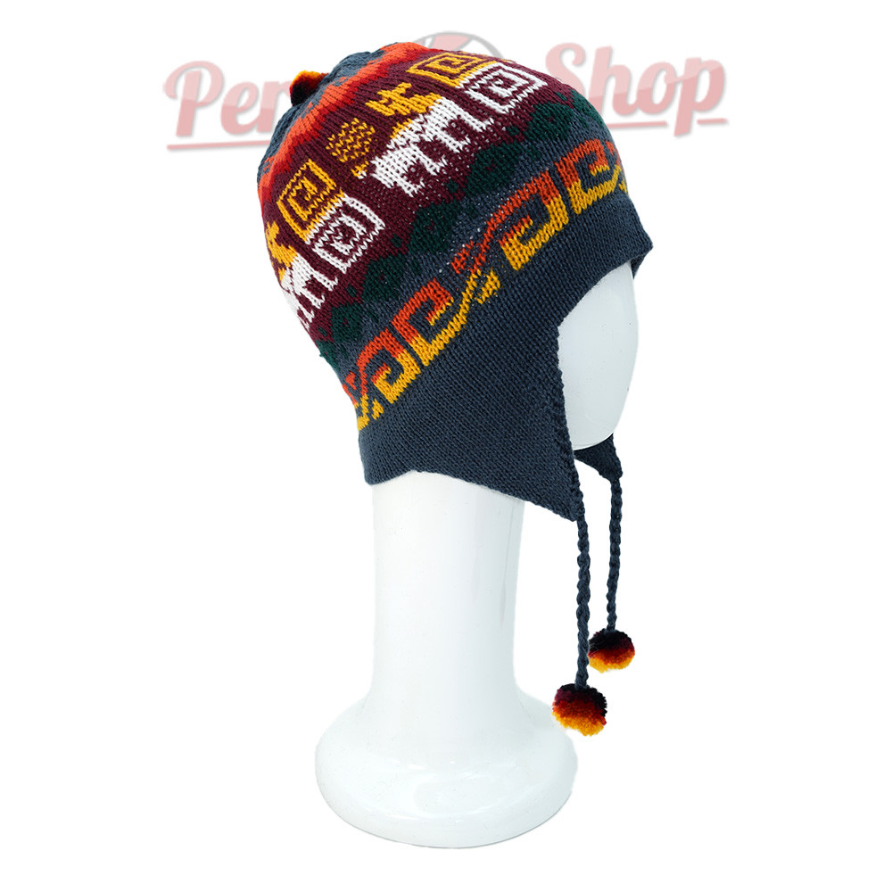 Bonnet du Pérou couleur bleu acier