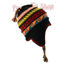 Bonnet chaud en laine d'alpaga avec doublure polaire, couleur noir
