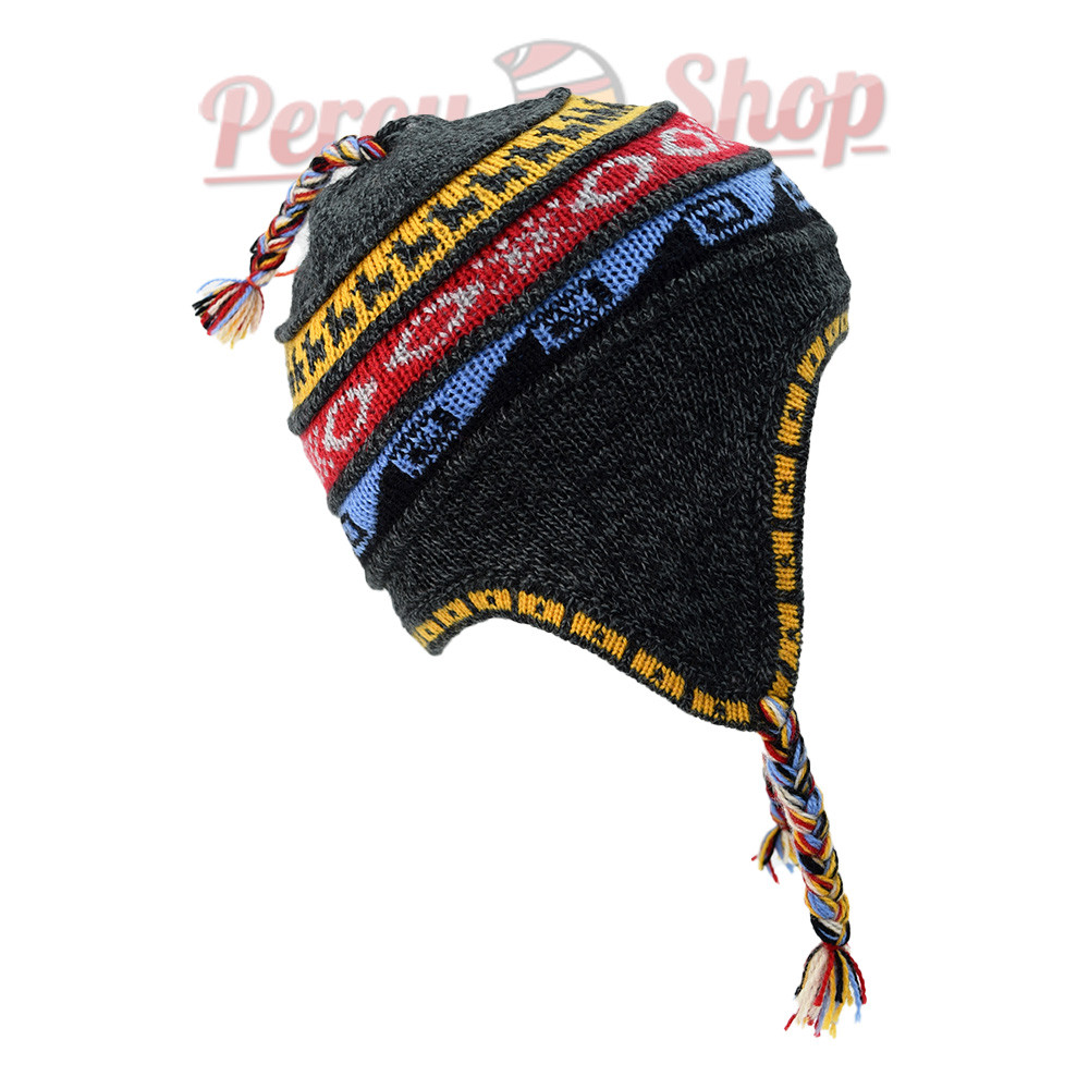 Bonnet doublé polaire pour enfant, couleur gris foncé