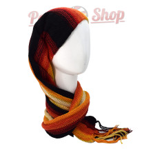 Bonnet écharpe 2 en 1 pour femme avec dégradé de couleurs