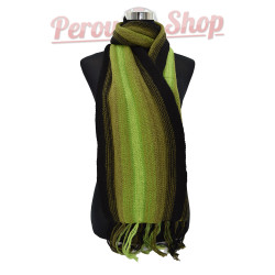 Bonnet écharpe homme avec dégradé de couleurs vert et noir