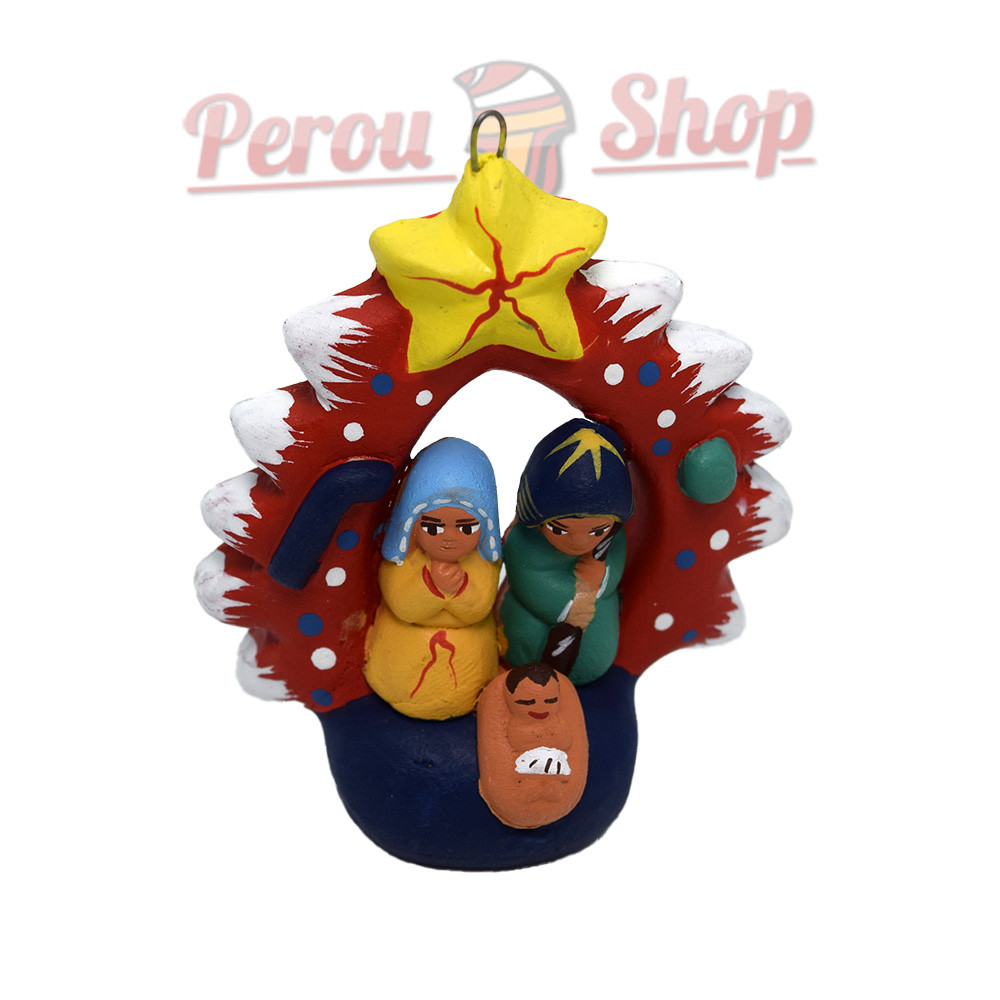 Sagrada familia, pendentif déco sapin