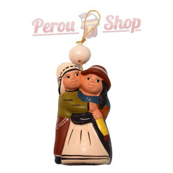 Les amoureux andins, pendentif décoration sapin