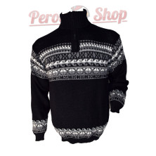 Pull péruvien pour homme avec col zippé